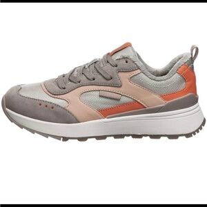 Skechers Gray and Orange Women's Sneakers